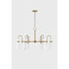 Maple 6 Light 38 inch Patina Brass Chandelier Ceiling Light